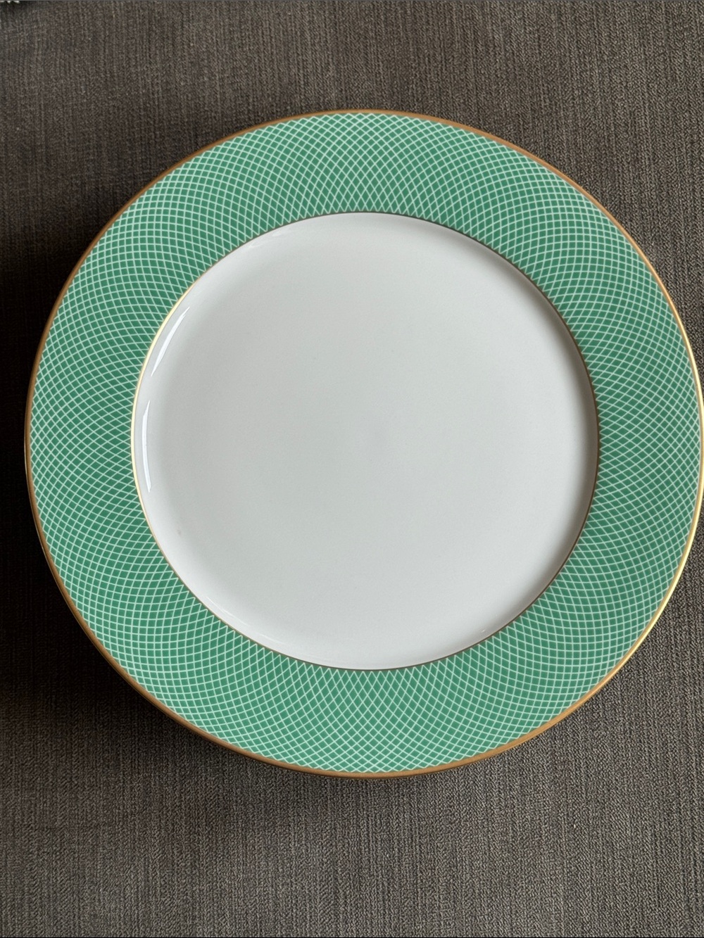 BLOCK SPAL Green Fields Porcelain  Dinner Plate with Gold Rim